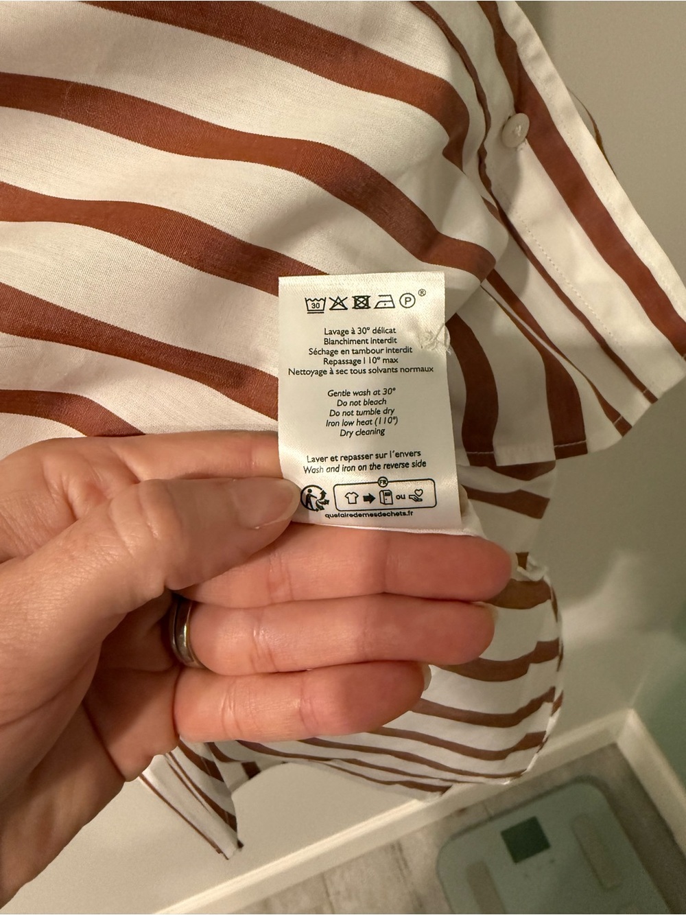 NWT Sézane Bilma Camel Stripes Button Down Shirt - Picture 10 of 11